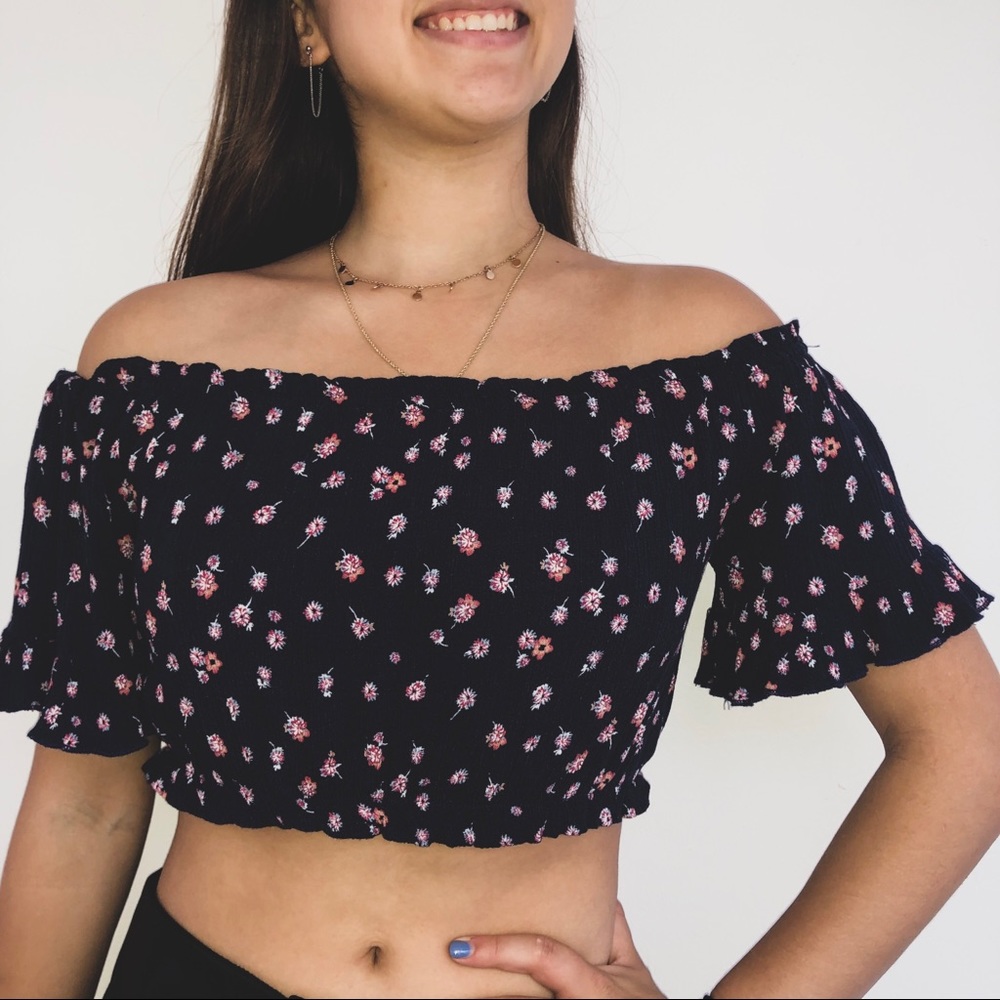 TILLY’S OFF THE SHOULDER FLORAL TOP/BANDEAU